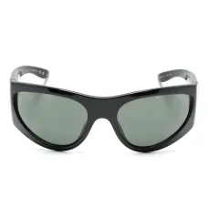 Солнцезащитные очки в овальной оправе с логотипом Солнцезащитные очки в овальной оправе с логотипом