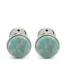 Запонки с амазонитом