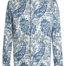 Рубашка с длинными рукавами и принтом пейсли