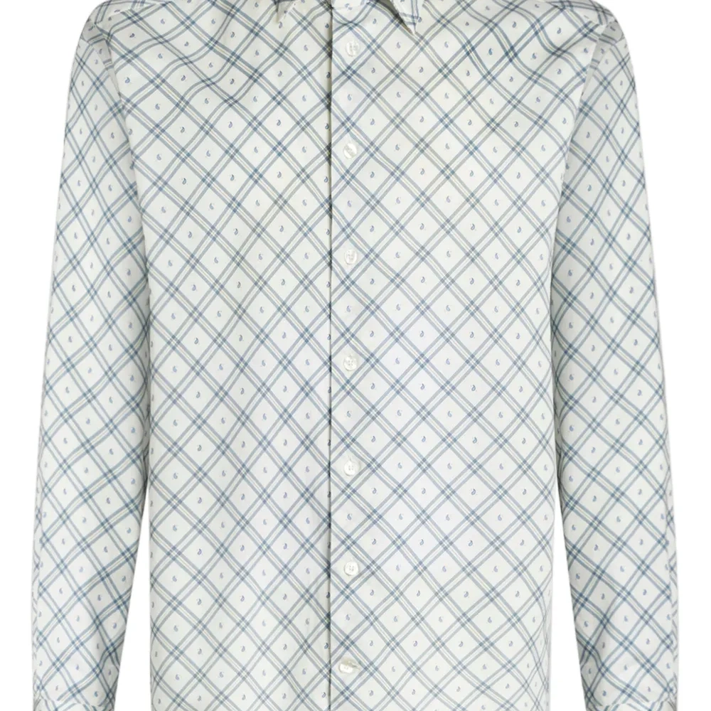 Клетчатая рубашка с узором пейсли