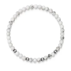 Браслет с бусинами из говлита