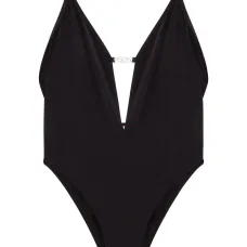 Боди из джерси с декором Oval D