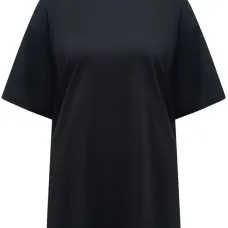 Шелковая футболка с круглым вырезом