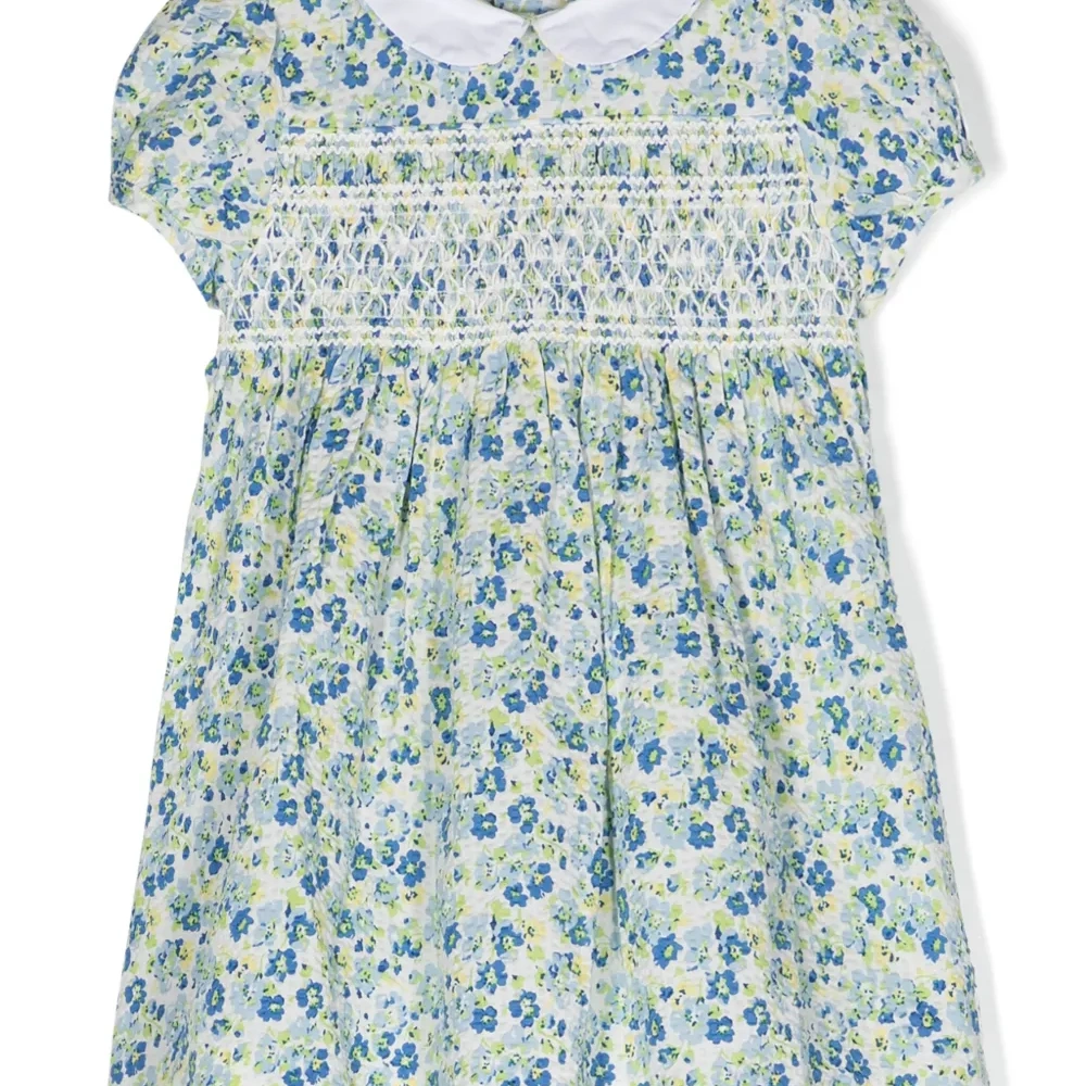 Комплект из двух платьев из сирсакера с цветочным принтом