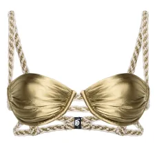 Топ бикини с плетеными бретелями