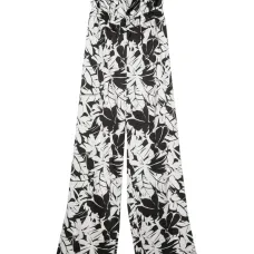 Атласный комбинезон с принтом