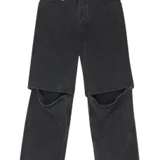 многослойные джинсы свободного кроя многослойные джинсы свободного кроя