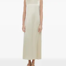 Макси-платье без рукавов с открытой спиной