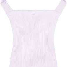 Трикотажный топ в рубчик