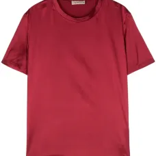 Атласная футболка с круглым вырезом