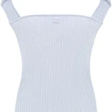 Трикотажный топ в рубчик