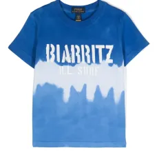 Футболка с принтом тай-дай и логотипом