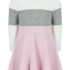 Трикотажное платье в стиле колор-блок