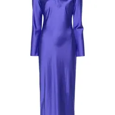 Атласное платье миди Alina с U-образным вырезом