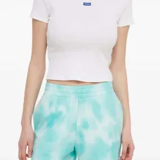 Шорты с эффектом тай-дай и кулиской