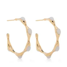 Magma Rainbow Moonstone hoop earrings Magma Rainbow Moonstone hoop earrings