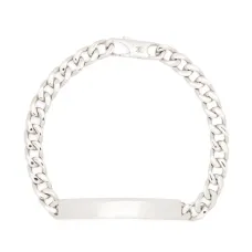 ID rhodium plated bracelet ID rhodium plated bracelet
