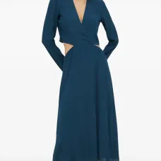 Платье миди с длинными рукавами Платье миди с длинными рукавами