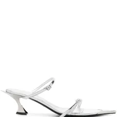 Мюли с эффектом металлик