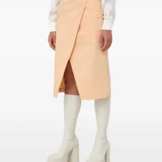 Юбка миди с запахом и поясом