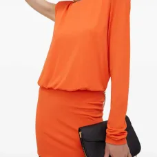 Платье мини на одно плечо Платье мини на одно плечо