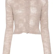 Полупрозрачный кардиган в рубчик Полупрозрачный кардиган в рубчик