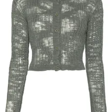 Полупрозрачный кардиган в рубчик Полупрозрачный кардиган в рубчик