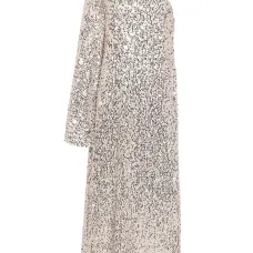 Платье на одно плечо с пайетками