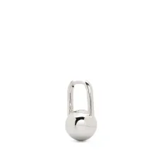 White rhodium plated recycled sterling silver Schlesi earring
