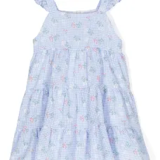 Платье в клетку гингем без рукавов