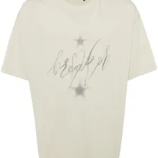 Футболка с графичным принтом и блестками