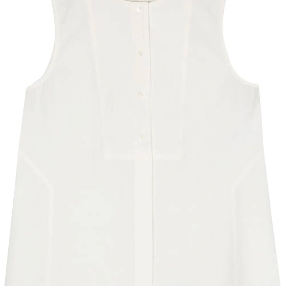 Рубашка без рукавов с жатым эффектом