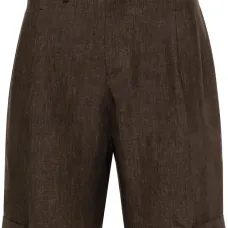 Льняные шорты строгого кроя