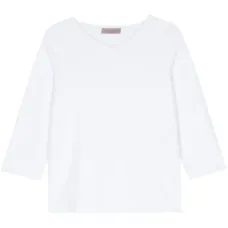 Джемпер в рубчик с V-образным вырезом