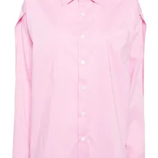 Поплиновая рубашка с вырезом