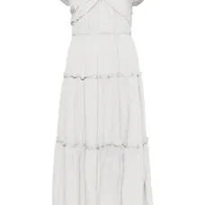 Ярусное платье миди со складками Ярусное платье миди со складками