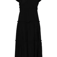 Ярусное платье миди со складками Ярусное платье миди со складками