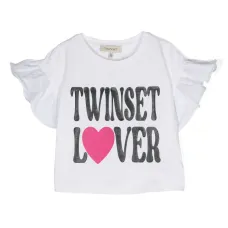 Футболка с блестками и логотипом