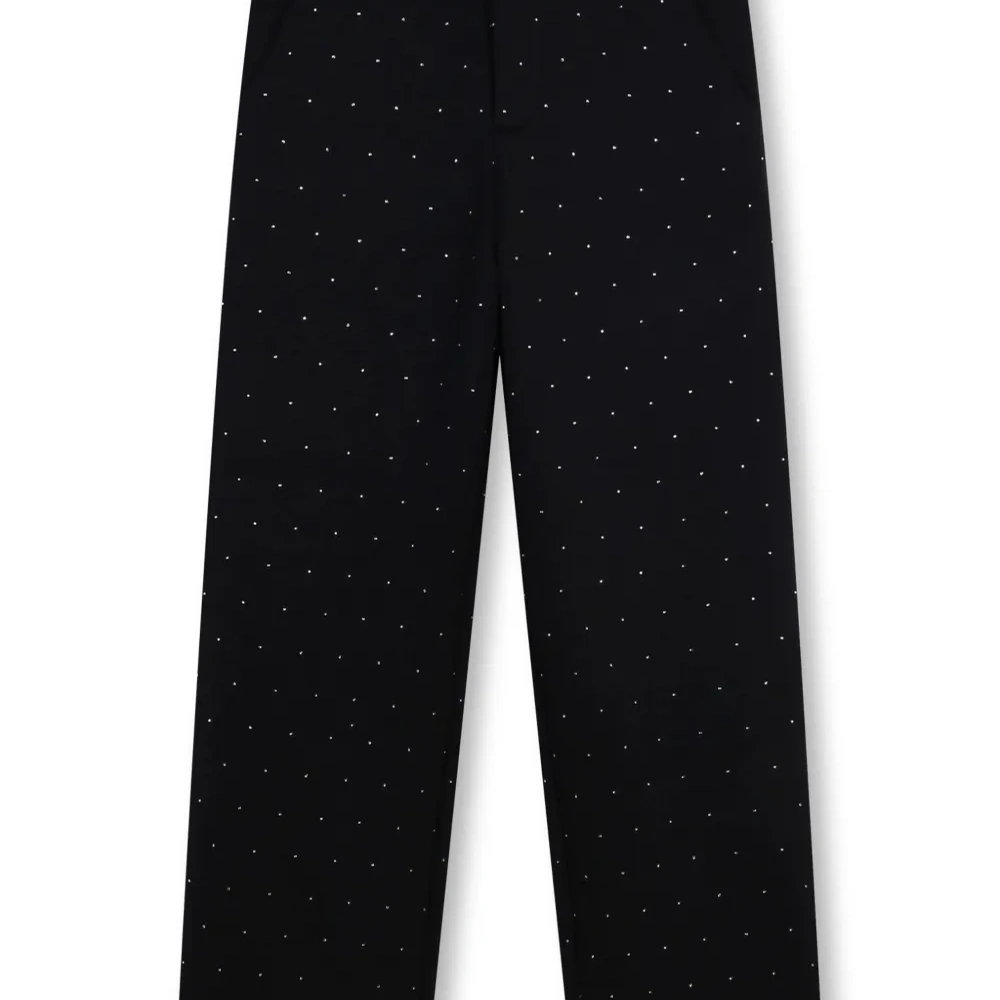 Брюки прямого кроя с заклепками