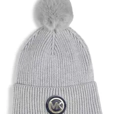 Шапка бини в рубчик с логотипом