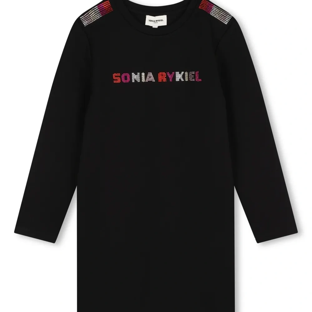 Платье с логотипом из страз