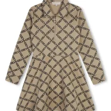 Платье с длинными рукавами и логотипом