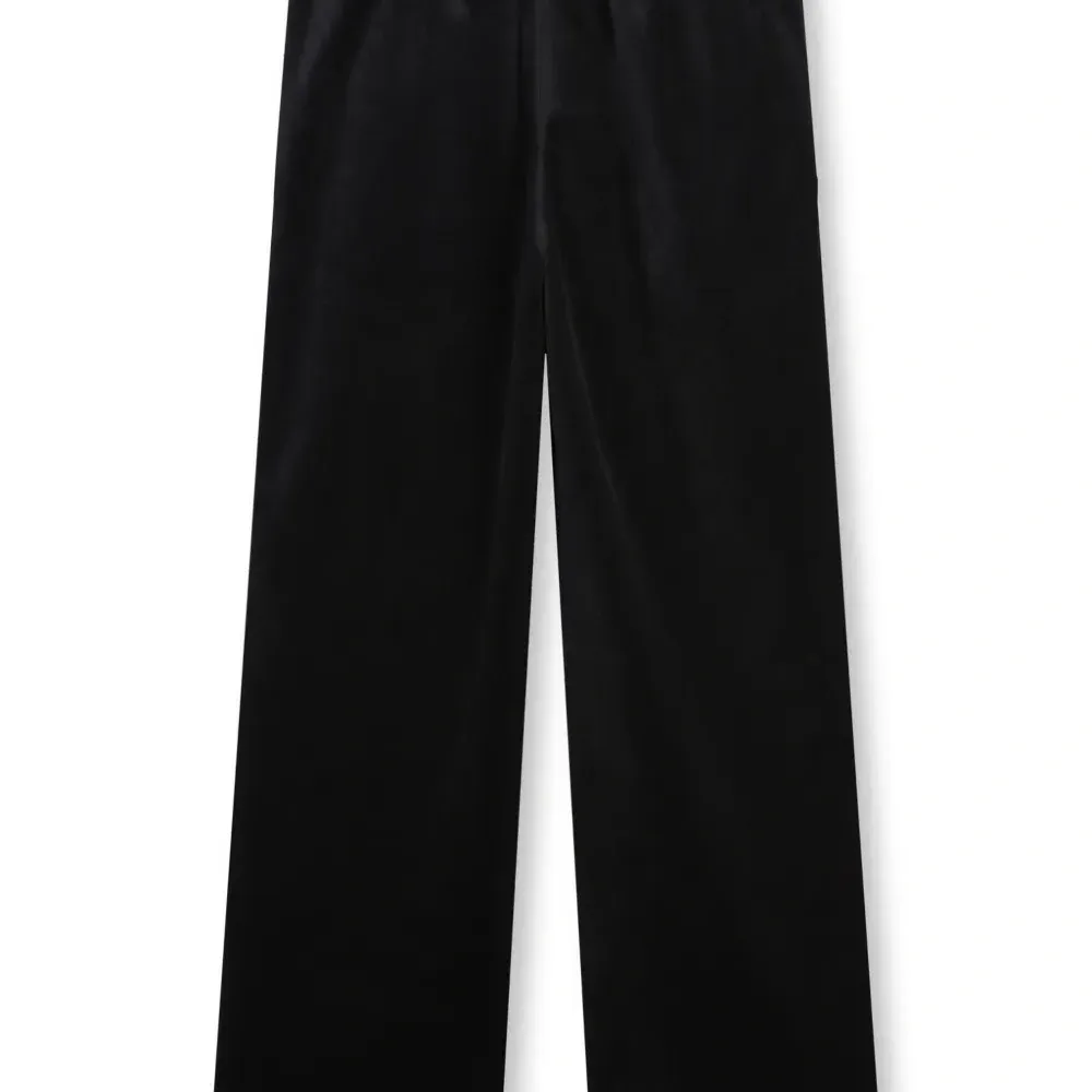 Бархатные спортивные брюки с логотипом из страз