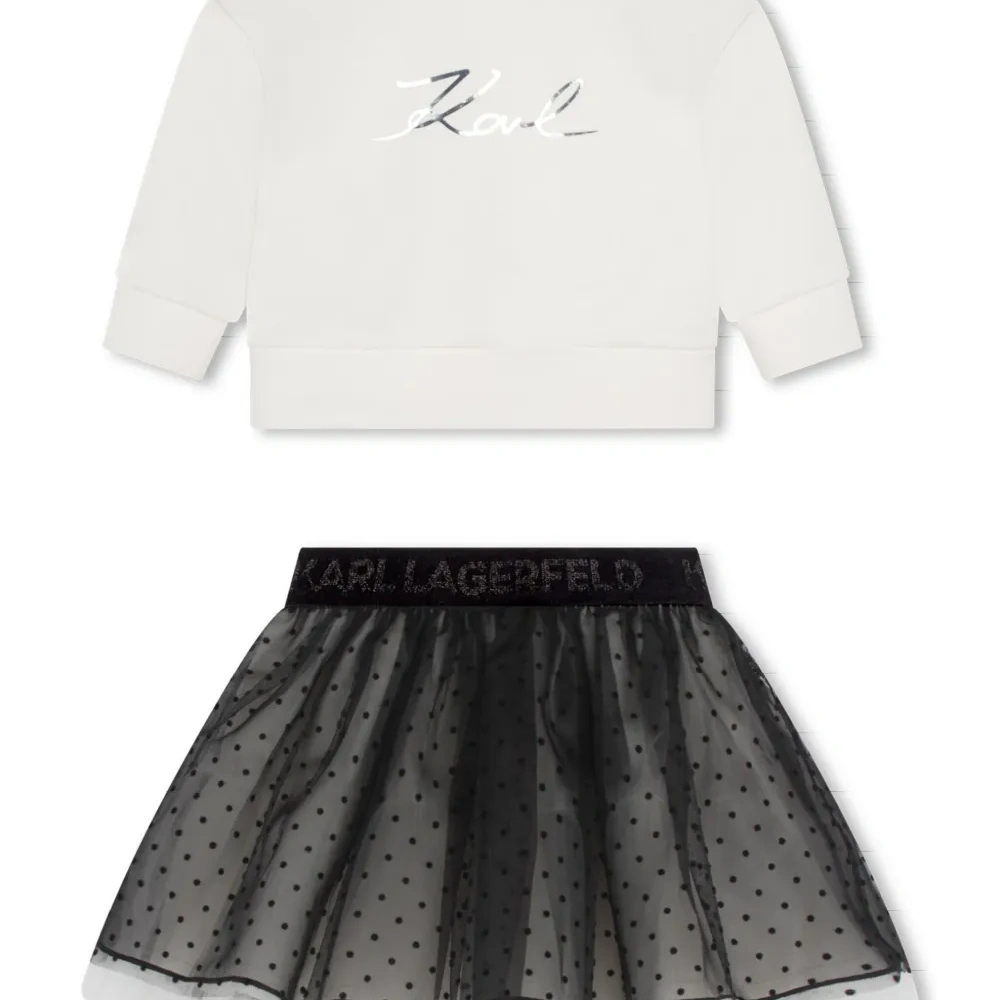 Комплект из пышной юбки и футболки с логотипом