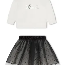 Комплект из пышной юбки и футболки с логотипом Комплект из пышной юбки и футболки с логотипом