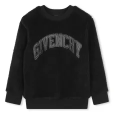 Толстовка из шерпы с нашивкой-логотипом