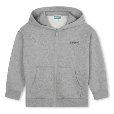 Меланжевое худи с логотипом