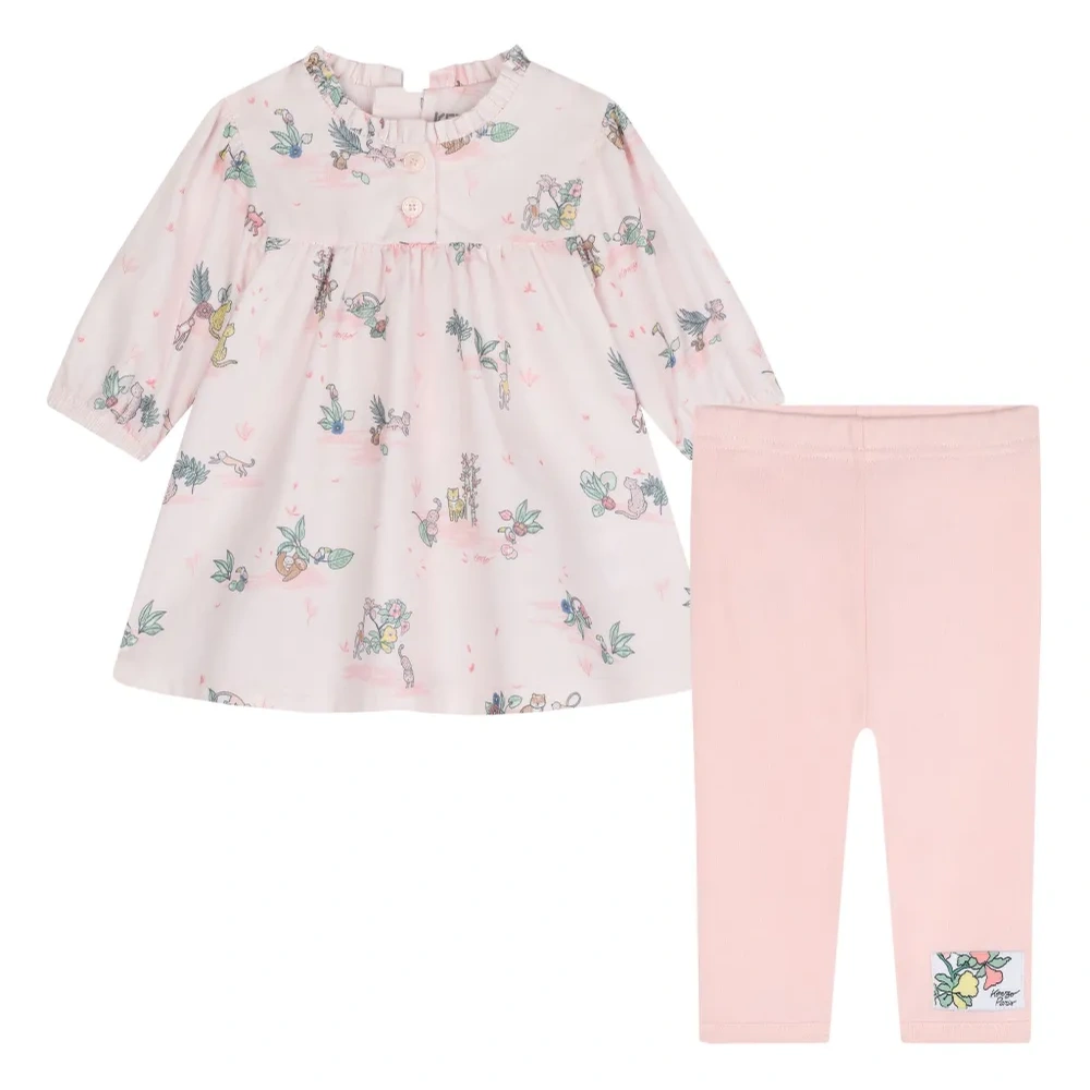 Комплект из топа и брюк с цветочным принтом