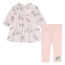 Комплект из топа и брюк с цветочным принтом Комплект из топа и брюк с цветочным принтом