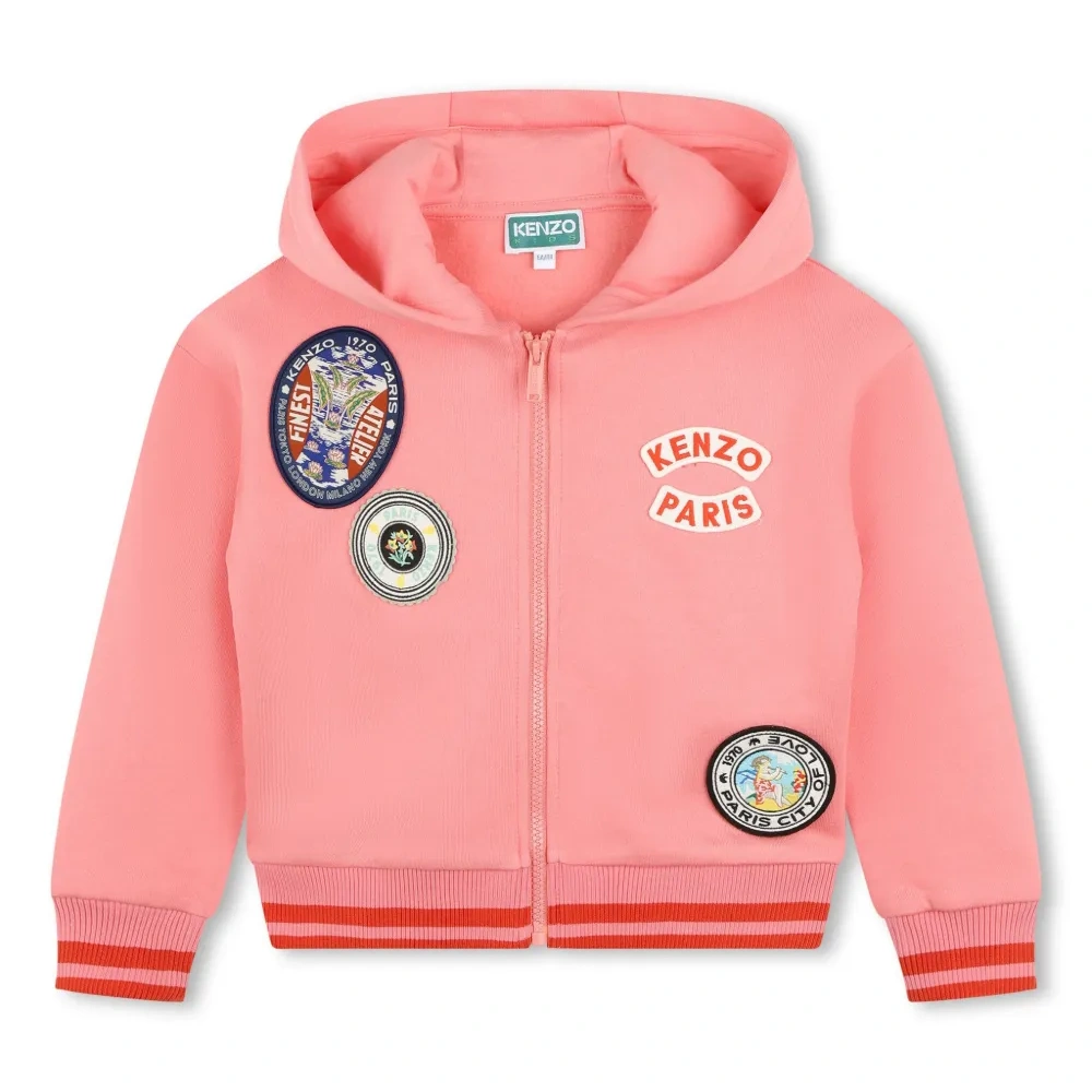 Худи на молнии с нашивкой-логотипом